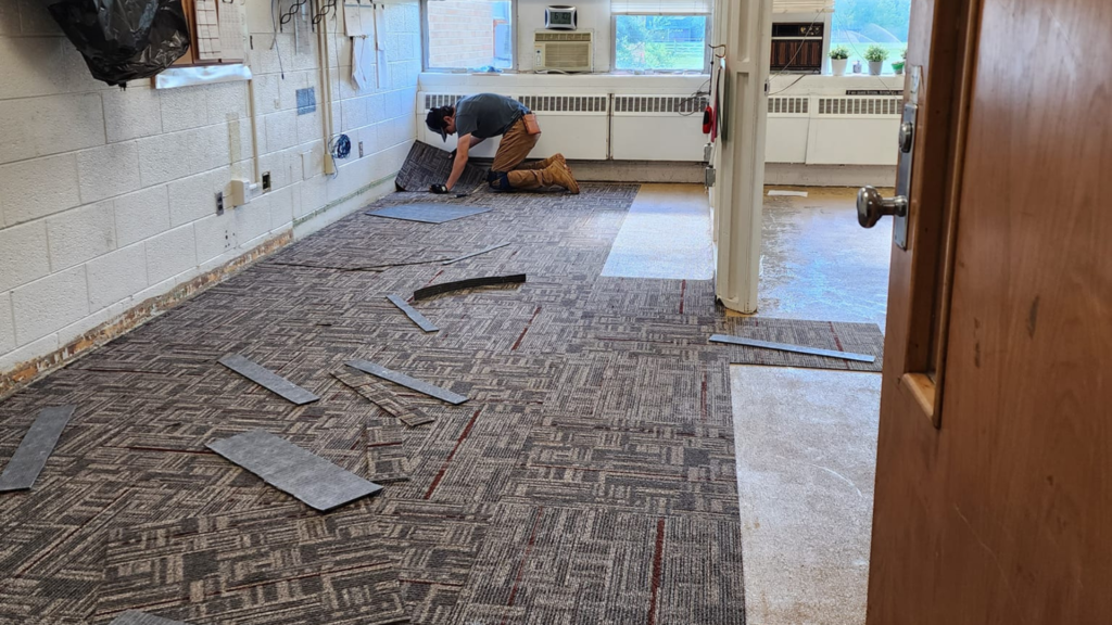 Integrated Flooring Michigan Carpet Tile Installation Genesee Christian Elementary