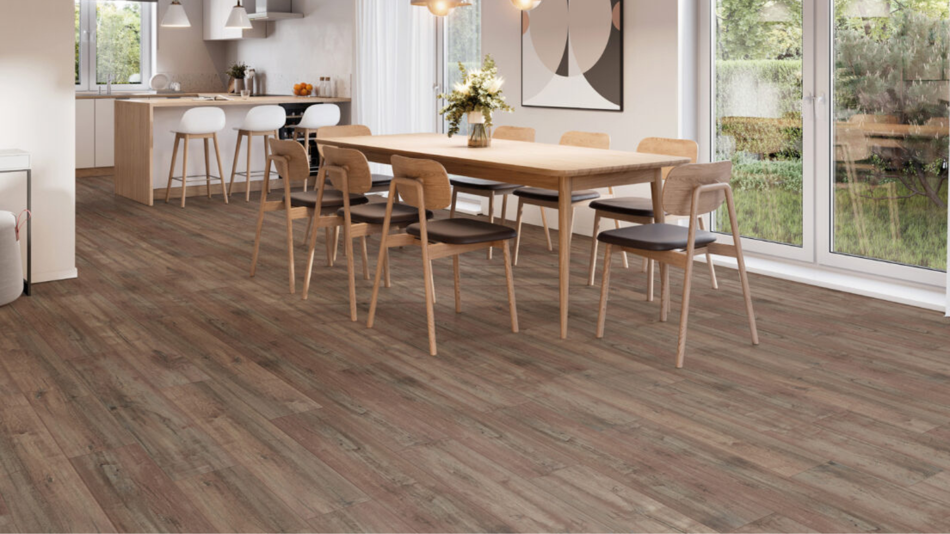 CoreLogic Easy Street Winding Brook Dark Brown Luxury Vinyl Flooring LVP